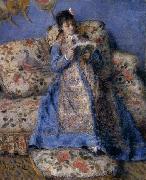 Pierre-Auguste Renoir Camille Monet reading oil painting on canvas